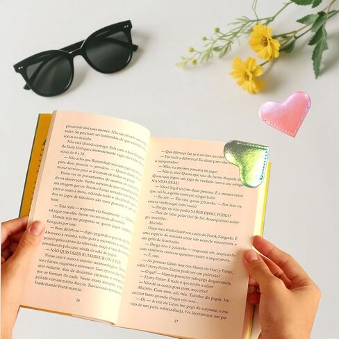 10PCS Magnetic Bookmarks with Heart Shape, Cute Bulk Corner Bookmark Set for Book Lovers, Perfect Reading Accessories Gift for Women Kids Students Teachers Mom Girls Boys in Kuwait