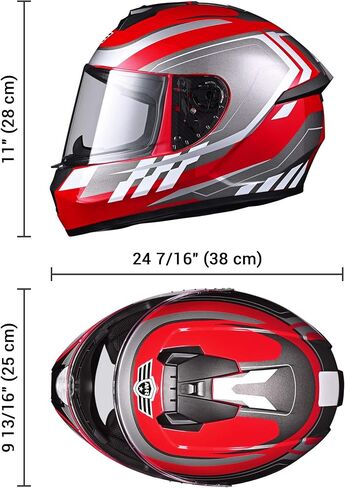 AHR Full Face Motorcycle Lightweight Street Bike Helmet Touring Racing Run-F3 DOT Approved in Saudi Arabia