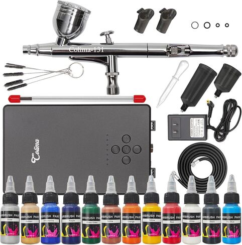 Colima Professional Airbrush Compressor – 85 PSI High-Performance, Ultra-Quiet, with Precision Pressure Control – Ideal for High-End Airbrushes in Kuwait