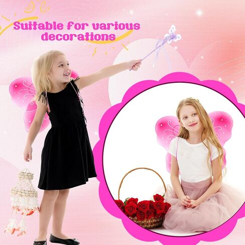 12 Pack Girls Fairy Wings Bulk Butterfly Wings Wings Butterfly Angel Costume Wing for Kids Cosplay in Kuwait