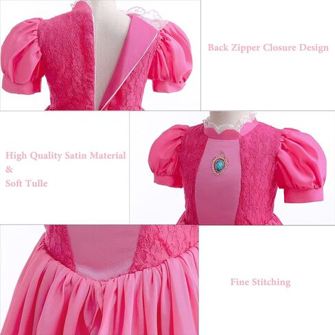 Princess Costume Dress for Girls Halloween Costumes Cosplay Dress Up Outfit with Accessories,2T-10T in Saudi Arabia