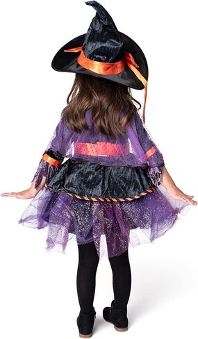إبداعات spooktacular child child orgle purple witch costume ، toddler witch outfit for Kids Halloween Dress Up Firms Up Firms in Saudi Arabia