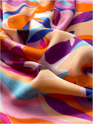 Floerns Women's Square Scarf Floral Satin Headscarf Lightweight Hair Wrap Bandana in Saudi Arabia
