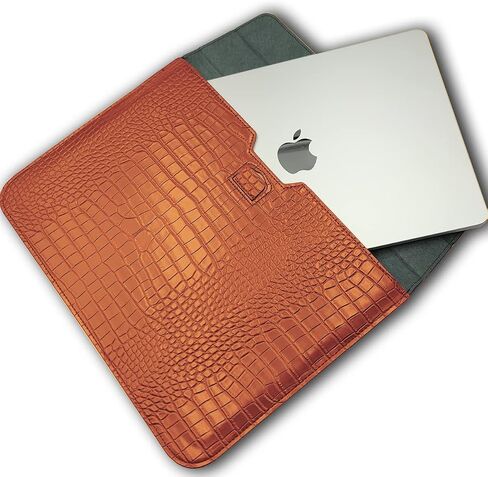 الحبوب التمساح PU جلدية جلدية على غرار حقيبة حقيبة كمبيوتر محمول لجهاز MacBook Air 15 بوصة 2023 M2 A2941 دفتر دفتر Macbook Pro 16 M2/M1 A2780 A2485 A2141 2019-2023 Pro 15 2012-2019 ، Black ، Black in Kuwait