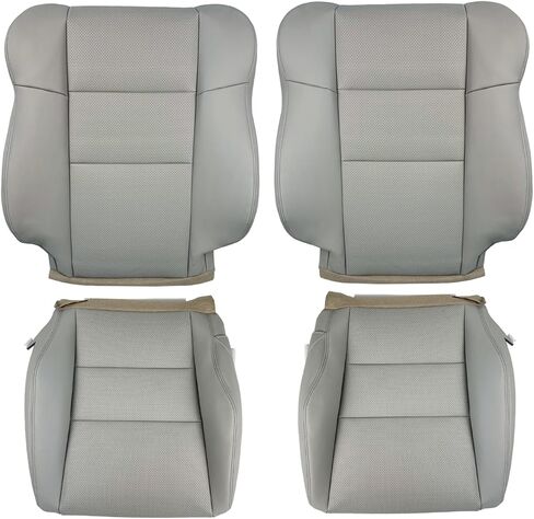 أغطية مقاعد جلدية لأكورا RDX 2007-2012 سائق ومسافر بديل رمادي على جانب الراحة للمقاعد السفلية والخلفية للراحة والمتانة in Kuwait