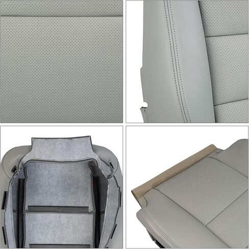 أغطية مقاعد جلدية لأكورا RDX 2007-2012 سائق ومسافر بديل رمادي على جانب الراحة للمقاعد السفلية والخلفية للراحة والمتانة in Kuwait