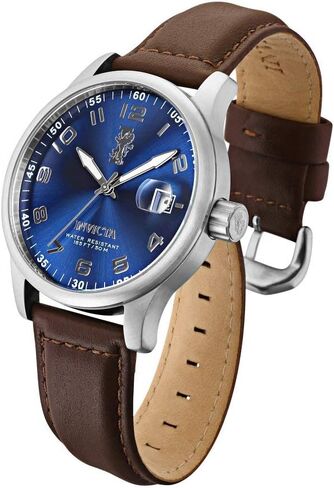 Invicta Men's 15254 I-Force Blue Dial Dark Brown Leather Watch in Saudi Arabia