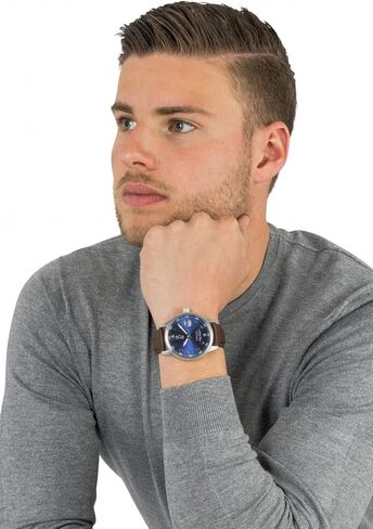 Invicta Men's 15254 I-Force Blue Dial Dark Brown Leather Watch in Saudi Arabia