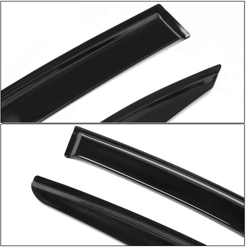IKON MOTORSPORTS Tape on Window Visors Compatible with 2006-2013 Lexus IS250 IS350 & 2008-2014 is F, Dark Smoke Slim Style Acrylic Car Rain Guards Window Wind Deflector Shade in Saudi Arabia