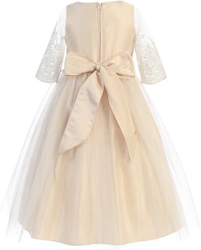 Sweet Kids Sequin & Cord Embroidered Flower Girl Dress (2-12Y) in Kuwait