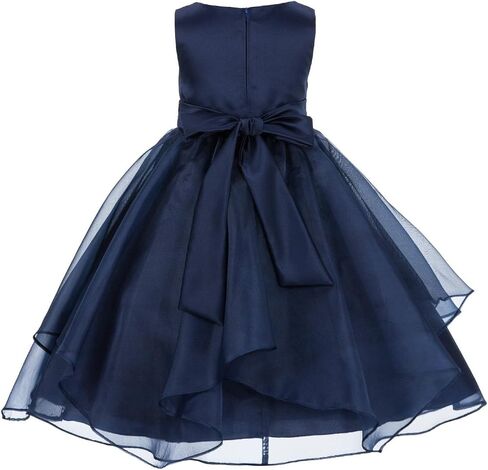ekidsbridal Asymmetric Ruffled Organza Sequins Flower Girl Dresses for Formal Events 012 in Saudi Arabia