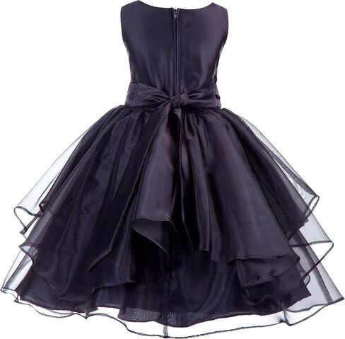 ekidsbridal Asymmetric Ruffled Organza Sequins Flower Girl Dresses for Formal Events 012 in Saudi Arabia