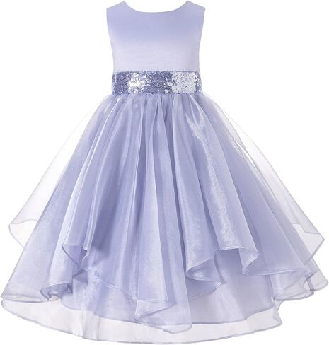 ekidsbridal Asymmetric Ruffled Organza Sequins Flower Girl Dresses for Formal Events 012 in Saudi Arabia