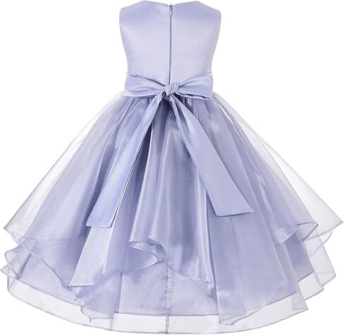 ekidsbridal Asymmetric Ruffled Organza Sequins Flower Girl Dresses for Formal Events 012 in Saudi Arabia