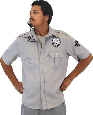 Ice Cube Friday After Next Sequel Funny Adult Unisex Halloween DIY Cosplay Craig Security Guard (Shirt/Whistle) Costume Set in Saudi Arabia