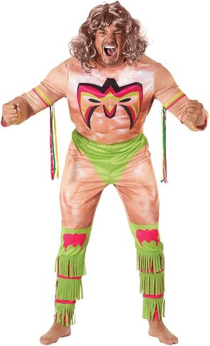 Morph Ultimate Warrior Costume, WWE Costumes for Adults, Adult Wrestling Costume, Halloween Costumes for Men in Saudi Arabia