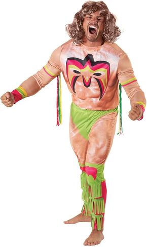 Morph Ultimate Warrior Costume, WWE Costumes for Adults, Adult Wrestling Costume, Halloween Costumes for Men in Saudi Arabia