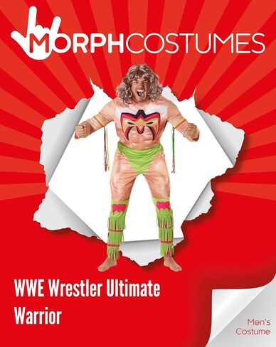 Morph Ultimate Warrior Costume, WWE Costumes for Adults, Adult Wrestling Costume, Halloween Costumes for Men in Saudi Arabia