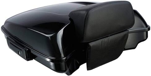 TCT-Motorparts 5.5 '' Vivid Black Razor Tour Pack Pack Trunk W/Backrest Pad Fact for Harley Touring Road King ، Road Glide ، Street Glide ، Electra Glide ، Ultra-Classic 2014-2025 in Saudi Arabia