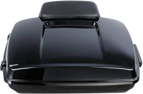 TCT-Motorparts 5.5 '' Vivid Black Razor Tour Pack Pack Trunk W/Backrest Pad Fact for Harley Touring Road King ، Road Glide ، Street Glide ، Electra Glide ، Ultra-Classic 2014-2025 in Saudi Arabia