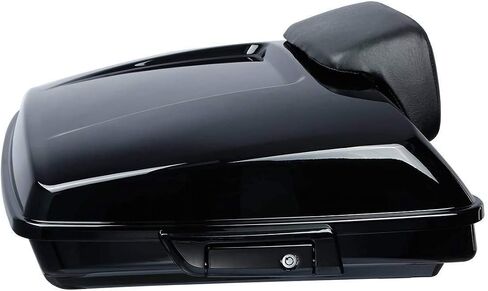TCT-Motorparts 5.5 '' Vivid Black Razor Tour Pack Pack Trunk W/Backrest Pad Fact for Harley Touring Road King ، Road Glide ، Street Glide ، Electra Glide ، Ultra-Classic 2014-2025 in Saudi Arabia