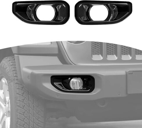 for Jeep JL Front Bumper Fog Light Cover Trim for Jeep Wrangler JL JLU 2018 up for Gladiator JT 2020 up White Exterior Accessories 2pcs in Saudi Arabia