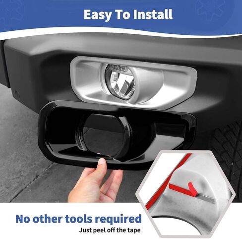 for Jeep JL Front Bumper Fog Light Cover Trim for Jeep Wrangler JL JLU 2018 up for Gladiator JT 2020 up White Exterior Accessories 2pcs in Saudi Arabia