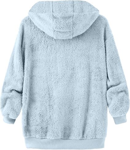 معاطف الشتاء للنساء الصوف zip up hoodies ناعم غامض دافئ سترة بالإضافة إلى حجم ملابس خارجية غير رسمية طويلة الأكمام الطويلة in Kuwait