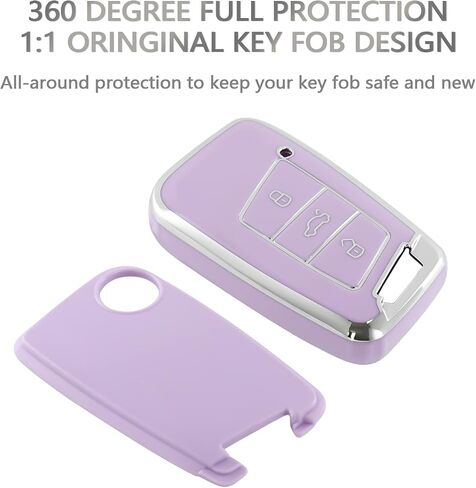 OFFCURVE for Volkswagen Key Fob Cover Soft TPU Key Fob Case Full Protector for 3 Buttons Key Fob Jetta Beetle Tiguan Passat Golf MK6 Polo in Saudi Arabia