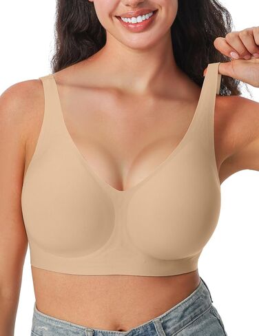 Fallsweet Wireless Push Up Bras Seamless بالإضافة إلى التغطية الكاملة بالحجم in Kuwait