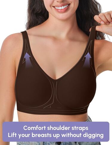 Fallsweet Wireless Push Up Bras Seamless بالإضافة إلى التغطية الكاملة بالحجم in Kuwait
