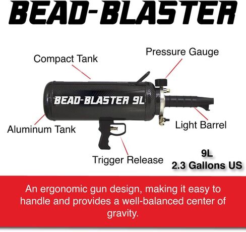 LAUCO Handheld Tire Bead Seater - Professional Automotive Tool, Carbon Fiber Bead Seater Blaster Tool with Rapid Air Release, Tire Inflator for Cars/Trucks/Commercial Vehicles(2.6-gal Tank /12 Liter) in Kuwait