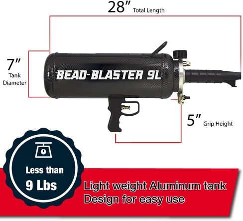 LAUCO Handheld Tire Bead Seater - Professional Automotive Tool, Carbon Fiber Bead Seater Blaster Tool with Rapid Air Release, Tire Inflator for Cars/Trucks/Commercial Vehicles(2.6-gal Tank /12 Liter) in Kuwait