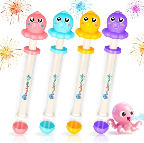 4pack Fireworks Water Gun, Couple Romance Firework Style Water Spray Gun, Large Capacity Fire Works Watergun for Bathing, Pool, Party Entertainment, Concert, Family Gathering, Marriage Proposal in Kuwait