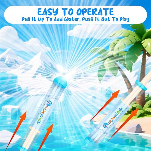 4pack Fireworks Water Gun, Couple Romance Firework Style Water Spray Gun, Large Capacity Fire Works Watergun for Bathing, Pool, Party Entertainment, Concert, Family Gathering, Marriage Proposal in Kuwait