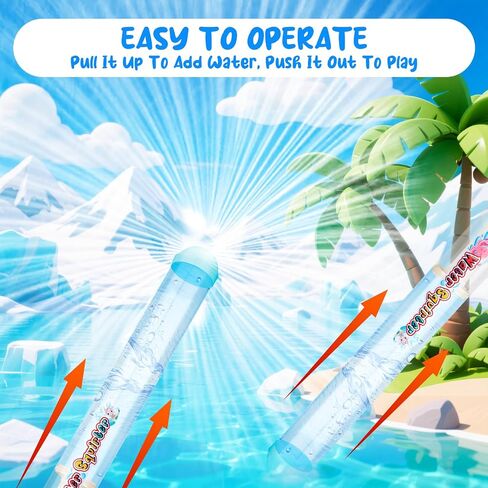 4pack Fireworks Water Gun, Couple Romance Firework Style Water Spray Gun, Large Capacity Fire Works Watergun for Bathing, Pool, Party Entertainment, Concert, Family Gathering, Marriage Proposal in Kuwait