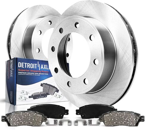 Detroit Axle - مجموعة الفرامل الأمامية لـ Chevrolet GMC Silverado Sierra Express Savana 2500 3500 دوارات فرامل القرص السيراميك بديل in Saudi Arabia