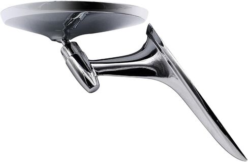 Pair Chrome Round Bowtie Outside Rearview Mirrors Ribbed Base Left & Right Compatible With Chevy Bel Air Biscayne Impala Corvair Chevelle El Camino Nova 1963 1964 1965, silver in Saudi Arabia