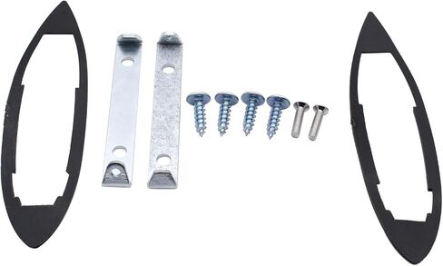 Pair Chrome Round Bowtie Outside Rearview Mirrors Ribbed Base Left & Right Compatible With Chevy Bel Air Biscayne Impala Corvair Chevelle El Camino Nova 1963 1964 1965, silver in Saudi Arabia