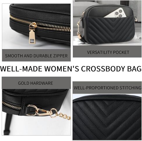 Crossbody Bags for Women,Small Quilted Purse Trendy Designer Cross Body Shoulder Bag, Phone Wallet Purse for Women Handbags in Saudi Arabia