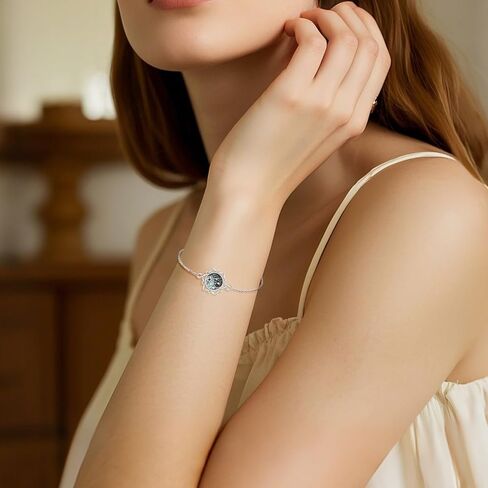 Mushroom/Yin Yang/Dolphin Bracelet 925 Sterling Silver Bracelet Jewelry Gift for Women in Saudi Arabia