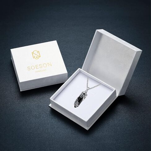 قلادة الخفافيش من الفضة الاسترليني قلادة الخفافيش مع قلادة كريستال شفاء سوداء قلادة الخفافيش الفايكنج قلادة عيد الميلاد القوطي الخفافيش هدايا مجوهرات للرجال والنساء in Kuwait