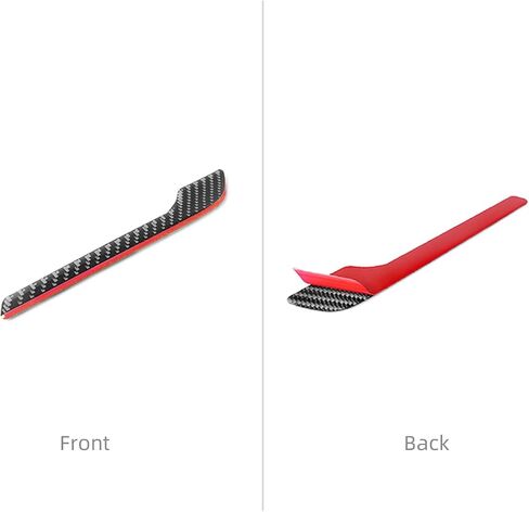 Betterhumz Door Door Handle Cover Cover متوافق مع Tesla Model 3 Highland 2023 2024 2025 Model Y Car Door Handles Sills Carbon Carbon Protections (الخط الأحمر) in Kuwait