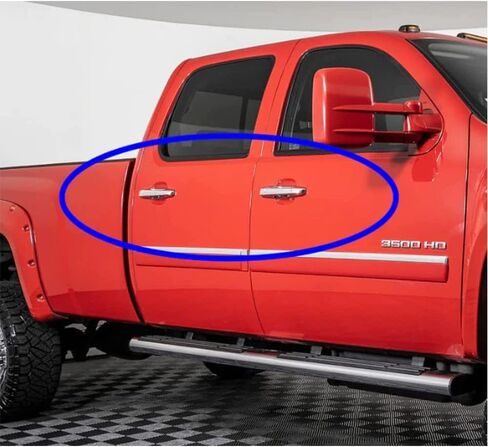 W Power WP Triple Chrome Plated ABS Plastic Side Door Handle Covers Overlay Compatible with 2007-2013 Chevy Silverado 1500 2500HD 3500HD 07-13 Sierra 2500 Yukon XL, WP-1023-S, Glossy Black in Saudi Arabia