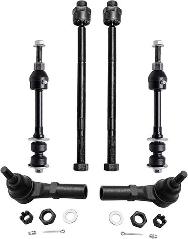 Detroit Axle - 2WD Front Enfens Supension Kit for 02-05 Dodge Ram 1500 ، 2002 2003 2004 ، 2005 ، محمل العجلات مراكز التحكم العليا في مفاصل الكرة السفلى قضبان التقييم أحذية البديل - 14 مساءً in Kuwait