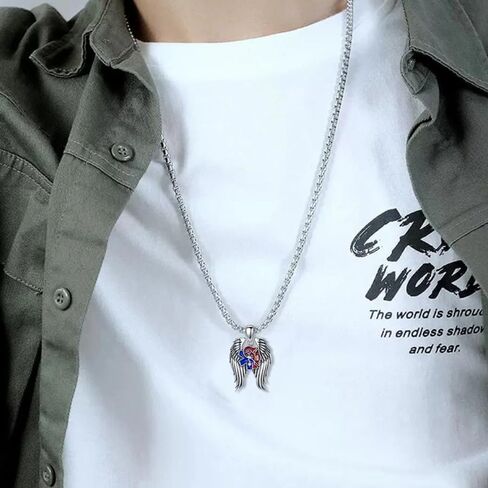 PELOVNY Saint Florian Necklace 925 Sterling Silver Firefighter Pendant St Florian Religious Jewelry for Fathers Day Birthday Christmas Gifts Men in Kuwait