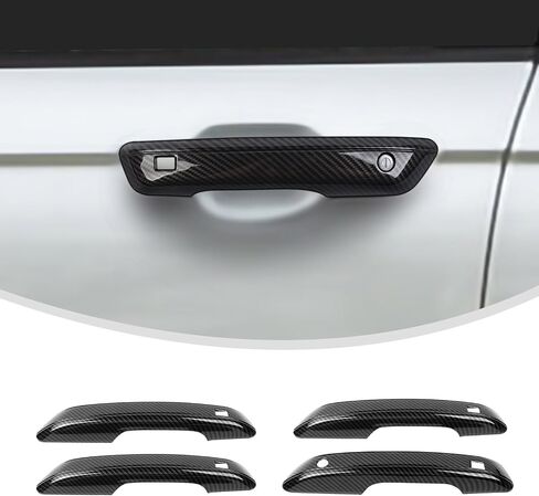 مقبض باب Linskip يتوافق مع 2021-2024 Jeep Grand Cherokee L 4xe & 2022-2024 Grand Cherokee ، مجموعة مقبض الأبواب مجموعة لجيب جراند شيروكي الخارجي ، لدخول بدون مفتاح (أسود) in Kuwait