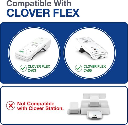 (100 Rolls) 2 1/4'’ x 50’ Thermal Paper Receipt Rolls, 55 GSM - White Cash Register Receipt Printer Paper - Fits Clover Flex, Verifone Vx 520, Fd 150, A920, Dejavoo and More in Saudi Arabia