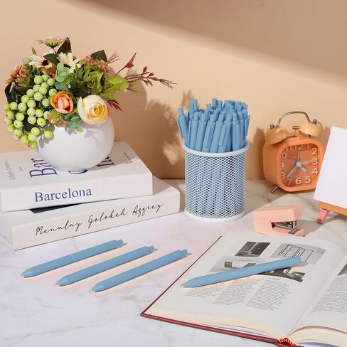 Fulmoon 50 Pcs Ballpoint Pens Bulk Retractable Comfortable Writing Pens Cute Back to School Supplies in Medium Point 1.0 mm for Teacher Student Bridal Shower Baby Shower (Light Pink,Black Ink) in Saudi Arabia