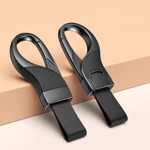 for BMW Key Fob Cover, Leather & Aluminum Full Protection Case – Premium Anti-Scratch Shell with Keychain, Compatible with 3 Series 5 Series X1 X3 X5 Accessories (A-Black) in Kuwait